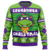 Cowabunga Donatello Christmas TMNT PC men sweatshirt FRONT mockup - TMNT Shop